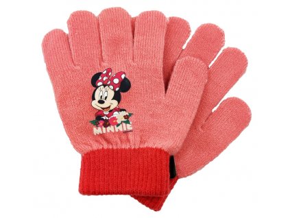 Dívčí rukavice "Minnie Mouse" - růžová - 12x16 cm