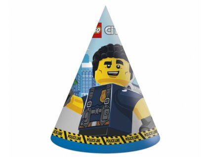 Papírové kloboučky Lego City - 6 ks