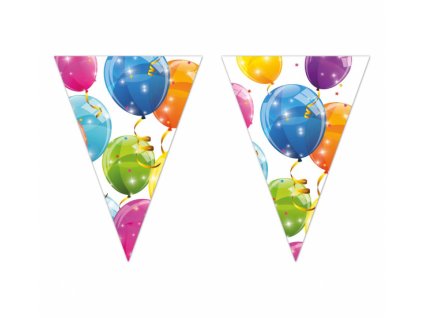 Vlajky na párty Sparkling Balloons - 230 cm