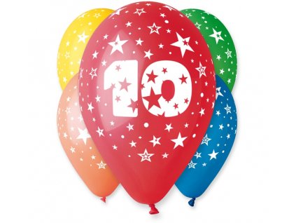Latexové balóny číslo 10 mix barev - na helium - 5 ks