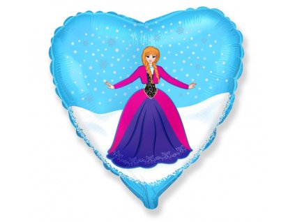 Fóliový balón srdce 18" Frozen - Anna
