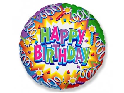 Fóliový balón 18" - Happy Birthday BoOm