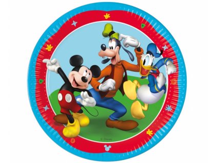Papírové talíře Mickey Mouse a jeho kamarádi - 8 ks / 23 cm