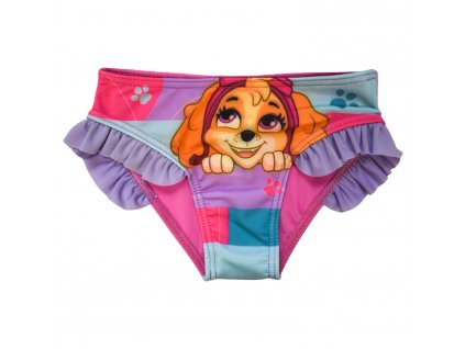 Dívčí plavky kalhotky "Tlapková Patrola" - tmavě růžová