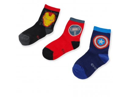 Chlapecké vysoké ponožky Avengers - 3 ks