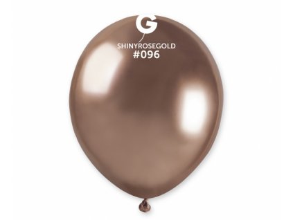 Latexový balón "Shiny" 5" / 13 cm - růžovo-zlatá