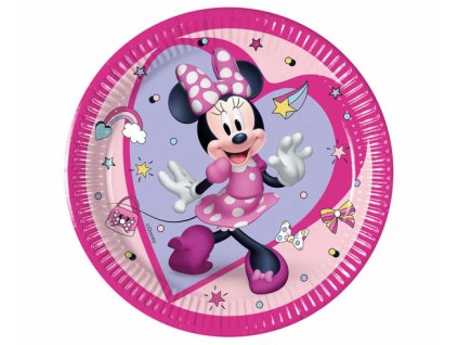 Papírové talíře Minnie Mouse - 8 ks / 20 cm