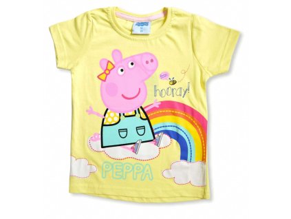 Dívčí tričko "Prasátko Peppa" - žlutá