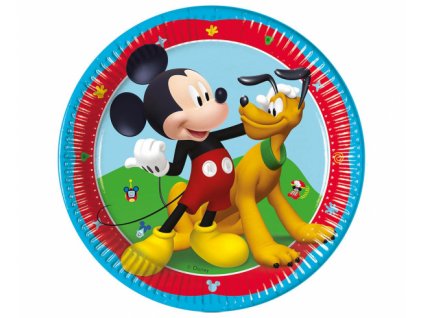 Papírové talíře Mickey Mouse a Pluto - 8 ks / 20 cm