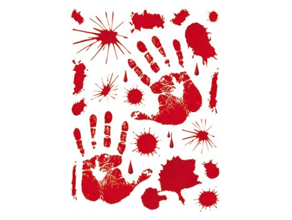 Nálepky "Krvavé ruce" - 23 ks