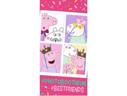Dětská osuška Prasátko Peppa Best Friends - 70 x 140 cm