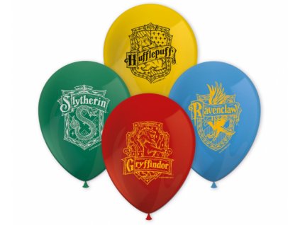 Latexové balóny Harry Potter Hogwarts Houses - 8 ks