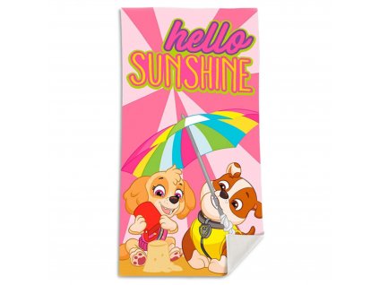 Dětská osuška Tlapková Patrola Hello Sunshine - 70 x 140 cm