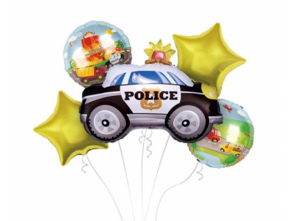 Balónová kytice Policejní auto