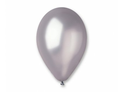 Latexový balón Metalizovaný 12" / 30 cm - stříbrná