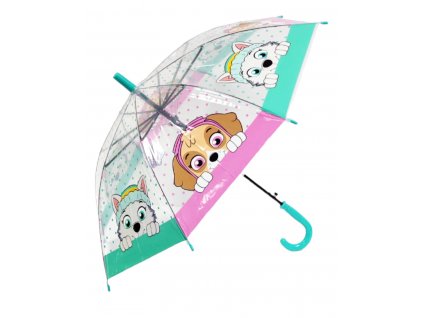Automatický transparentní deštník Skye a Everest Tlapková Patrola