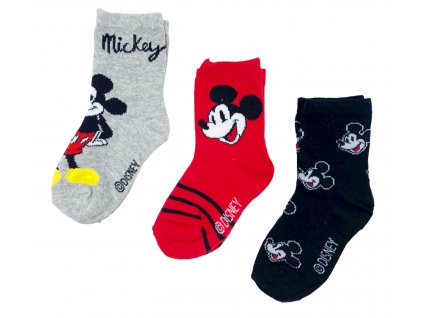 Chlapecké vysoké ponožky Happy Mickey Mouse - 3 ks