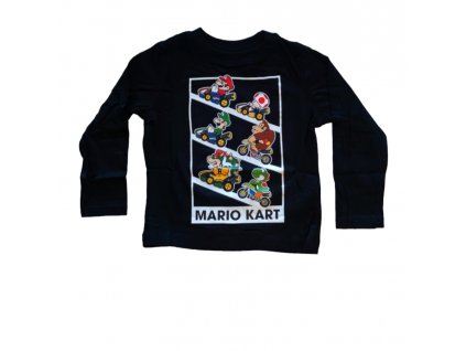 Chlapecké tričko s dlouhým rukávem Super Mario - Kart