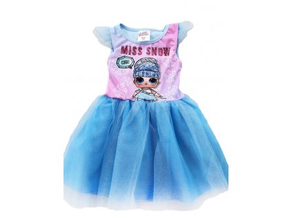 Dětské šaty  "LOL" - modrá