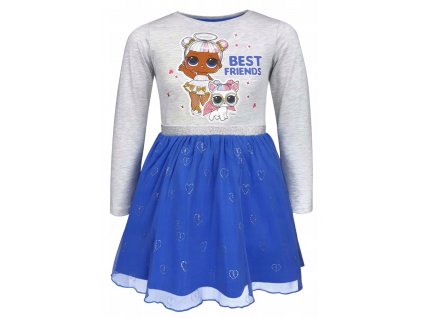 Dětské šaty  "LOL" - modrá