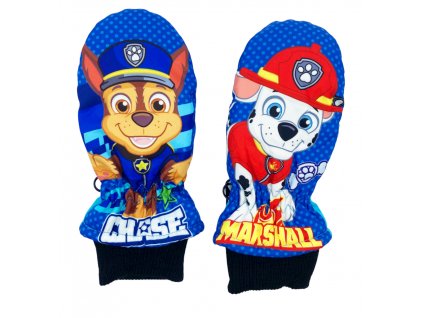 Chlapčenské lyžiarske rukavice Chase a Marshall Paw Patrol