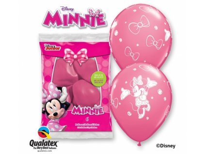 Latexové balóny Happy Minnie Mouse - 6 ks