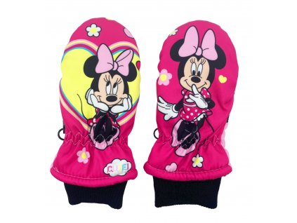 Dievčenské lyžiarske rukavice Cute Minnie Mouse