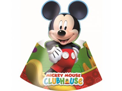 Papierové klobúčiky Mickey Mouse - 6 ks