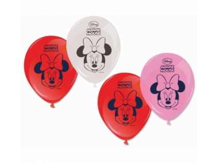 Latexové balóny Minnie Mouse - 8 ks