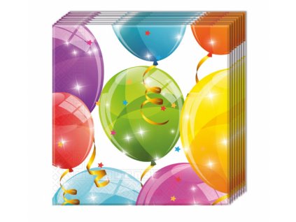 Papierové servítky Sparkling Balloons - 20 ks