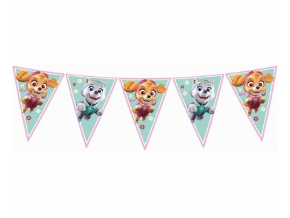 Vlajky na párty Paw Patrol Skye a Everest - 230 cm