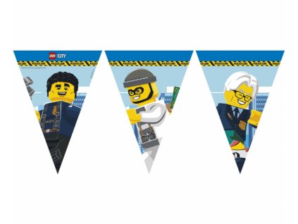 Vlajky na párty Lego City - 300 cm
