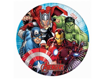 Papierové taniere Avengers - 8 ks / 20 cm