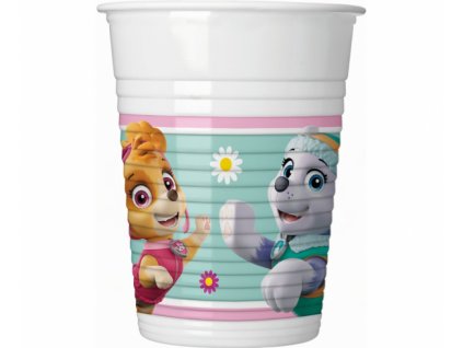 Plastové poháre Paw Patrol Skye a Everest - 8 ks / 200 ml