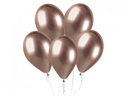 Latexový balón Shiny 13" / 33 cm - Ružovo zlatá