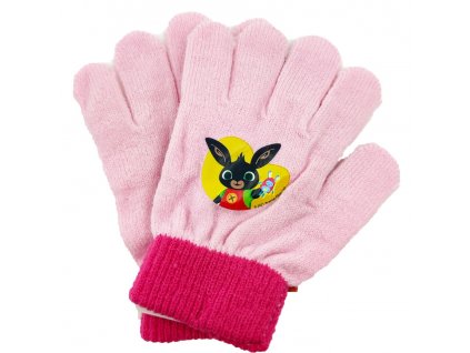 Dievčenské prstové rukavice "Bing" - svetlo ružová - 12x16 cm