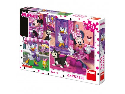 Puzzle "Minnie Mouse" Deň s Minnie 3×55 dielikov