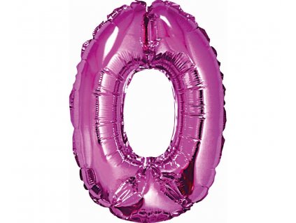Fóliový balón číslo 0 malý - fialová - 35 cm