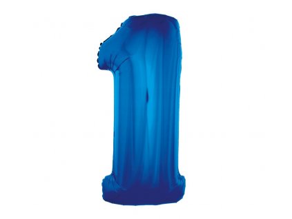 Fóliový balón číslo 1 - modrá - 92 cm