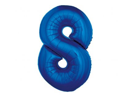Fóliový balón číslo 8 - modrá - 92 cm