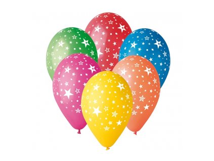Latexové balóny na hélium Hviezdy 12" - 5 ks
