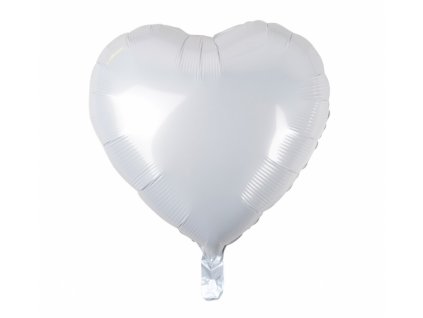 Fóliový balón 18" - Biele srdce
