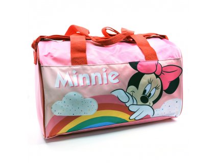 Dievčenská cestovná a športová taška "Minnie Mouse" - svetlo ružová