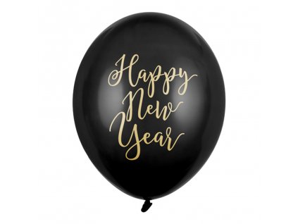 Latexové balóny Happy New Year 12" - 6 ks