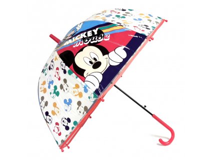 Automatický transparentný dáždnik Rainbow Mickey Mouse
