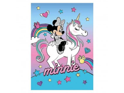 Detská flísová deka Minnie Mouse Unicorn MINNIE 044