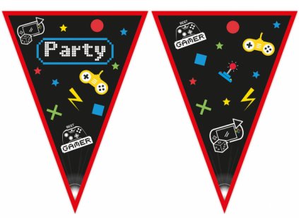 Vlajky na párty Gaming Party - 230 cm