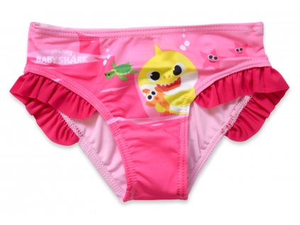 Dievčenské plavky nohavičky "Baby Shark" - svetlo ružová