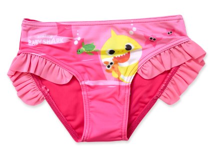 Dievčenské plavky nohavičky "Baby Shark" - tmavo ružová