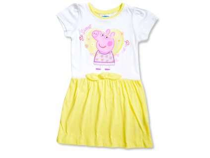 Detské šaty "Peppa Pig" - žltá